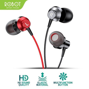 Robot RE240S Headset Handsfree Wired Powerful Bass High Sound Earphone - Daffina Store