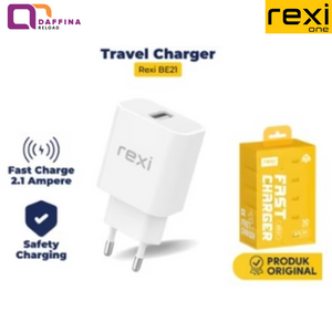 Rexi BE21 Adapter 1 Port 2.1 A Isi 10 Pcs - Daffina Store