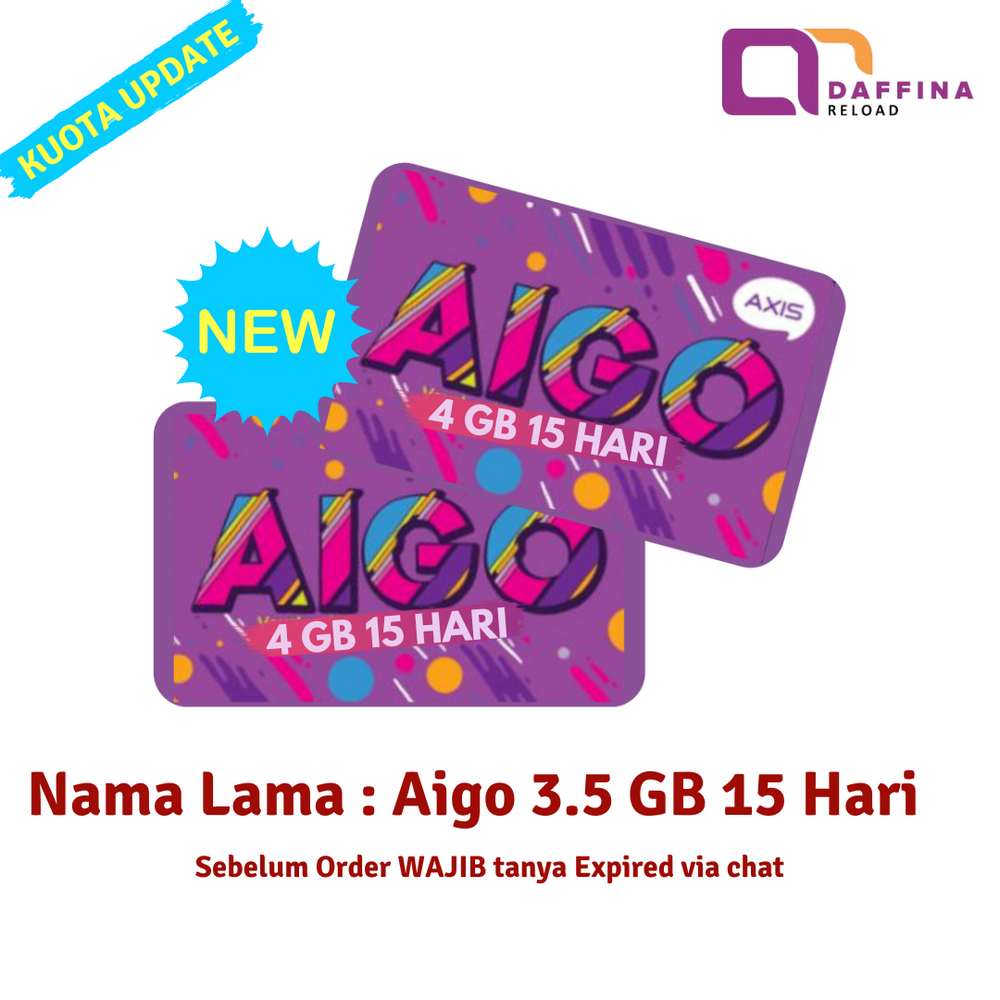 Voucher Axis Aigo 4 GB 15 Hari - Daffina Store