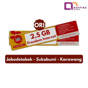 Voucher Indosat Freedom Internet 2.5 GB ORI (Jabodetabek Sukabumi Karawang) - Daffina Store