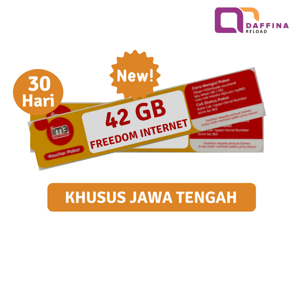 Voucher Indosat Freedom Internet 42 GB (Khusus JATENG)