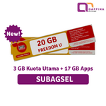Voucher Indosat Freedom U 20 GB (3GB + 17GB Apps) - Khusus SUBAGSEL