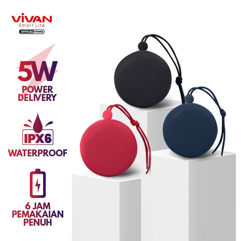 Vivan VS2 Bluetooth Speaker IPX6 Waterproof