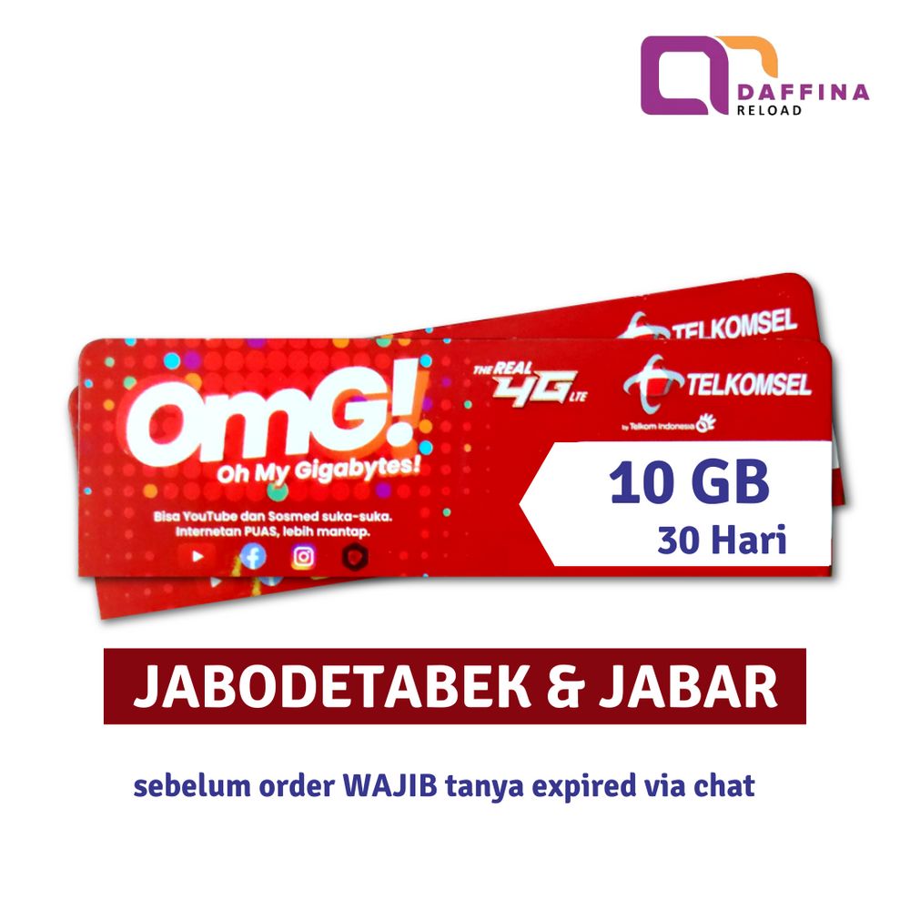 Voucher Telkomsel 10 GB - Daffina Store