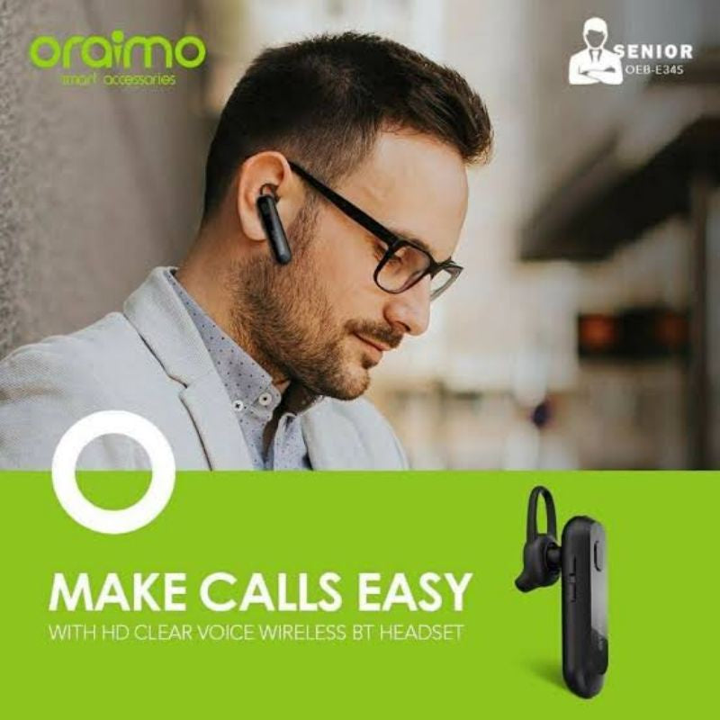 Oraimo OEB-E38S Senior 2 Handfree Bluetooth Clear Sound Wireless Talking - Daffina Store