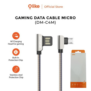 Olike DM-C4M Kabel Data Micro USB 3A Denim Nylon Braid - Daffina Store