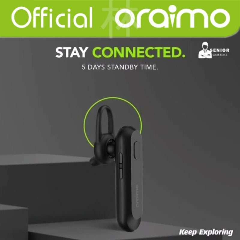 Oraimo OEB-E38S Senior 2 Handfree Bluetooth Clear Sound Wireless Talking - Daffina Store