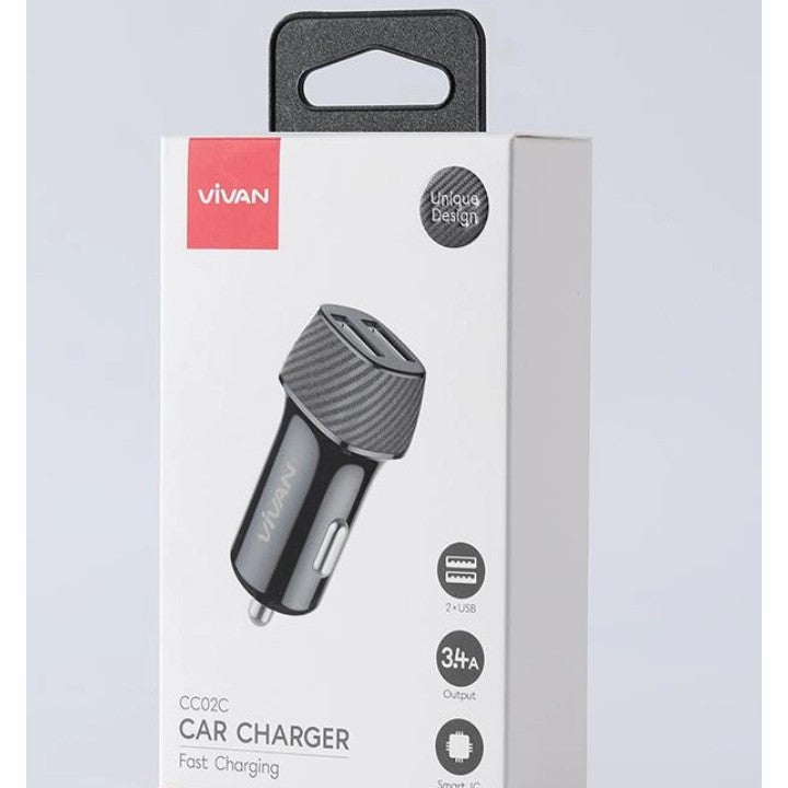 
            
                Muat gambar ke penampil Galeri, VIVAN CC02C Car Charger 3.4A Dual Port Smart IC Quick Charging - Daffina Store
            
        