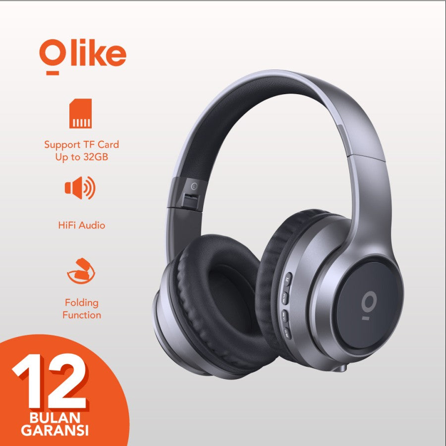 Olike H1 Gaming Wireless Headset On Ear With Mic Purebass Headphone