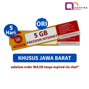 Voucher Indosat Freedom Internet 5 GB 5 Hari ORI (Khusus JABAR) - Daffina Store