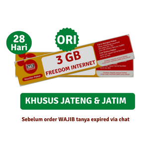 Voucher Indosat Freedom Internet 3 GB ORI - NEW (Khusus JATENG & JATIM) - Daffina Store