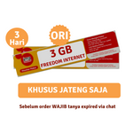Voucher Indosat Freedom Internet 3 GB 3 Hari Ori (Khusus JATENG)