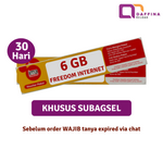 Voucher Indosat Freedom Internet 6 GB 30 Hari (Khusus SUBAGSEL)