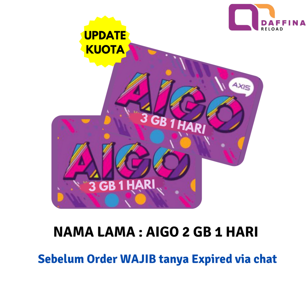 Voucher Axis Aigo 3 GB 1 Hari