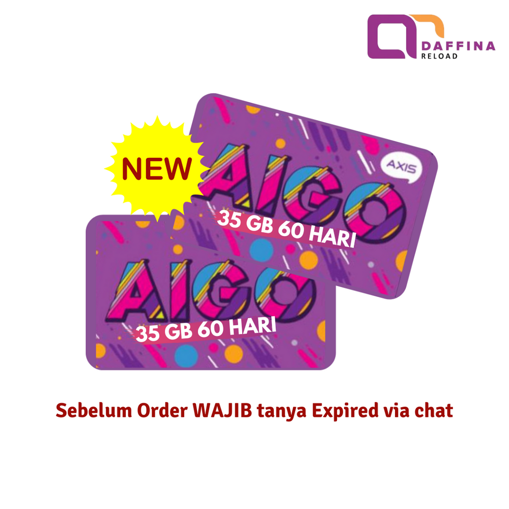 Voucher AXIS AIGO 35 GB 60 Hari - Daffina Store