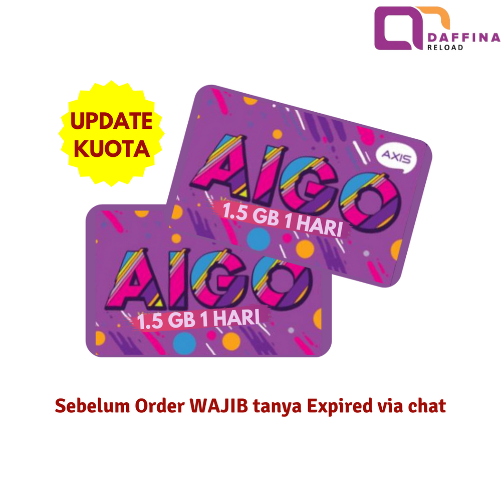 Voucher Axis Aigo 1.5 GB 1 Hari - Daffina Store