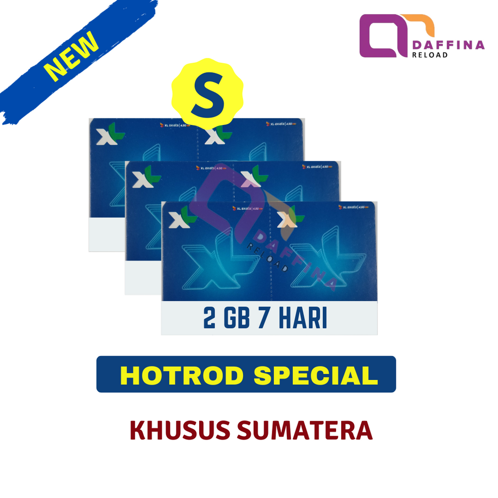 Voucher XL Hotrod Special S 7 Hari (KHUSUS SUMATERA) - Daffina Store