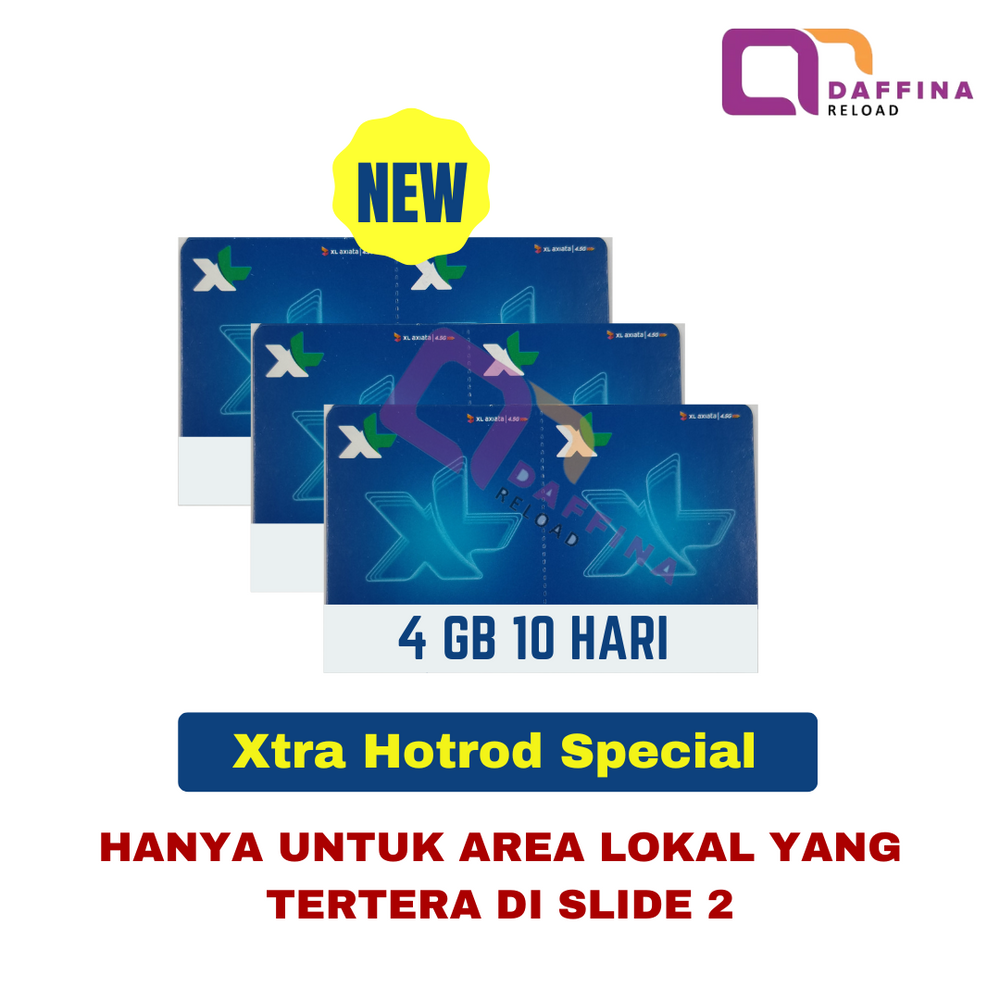 Voucher XL Hotrod Special 4 GB 10 Hari - Daffina Store