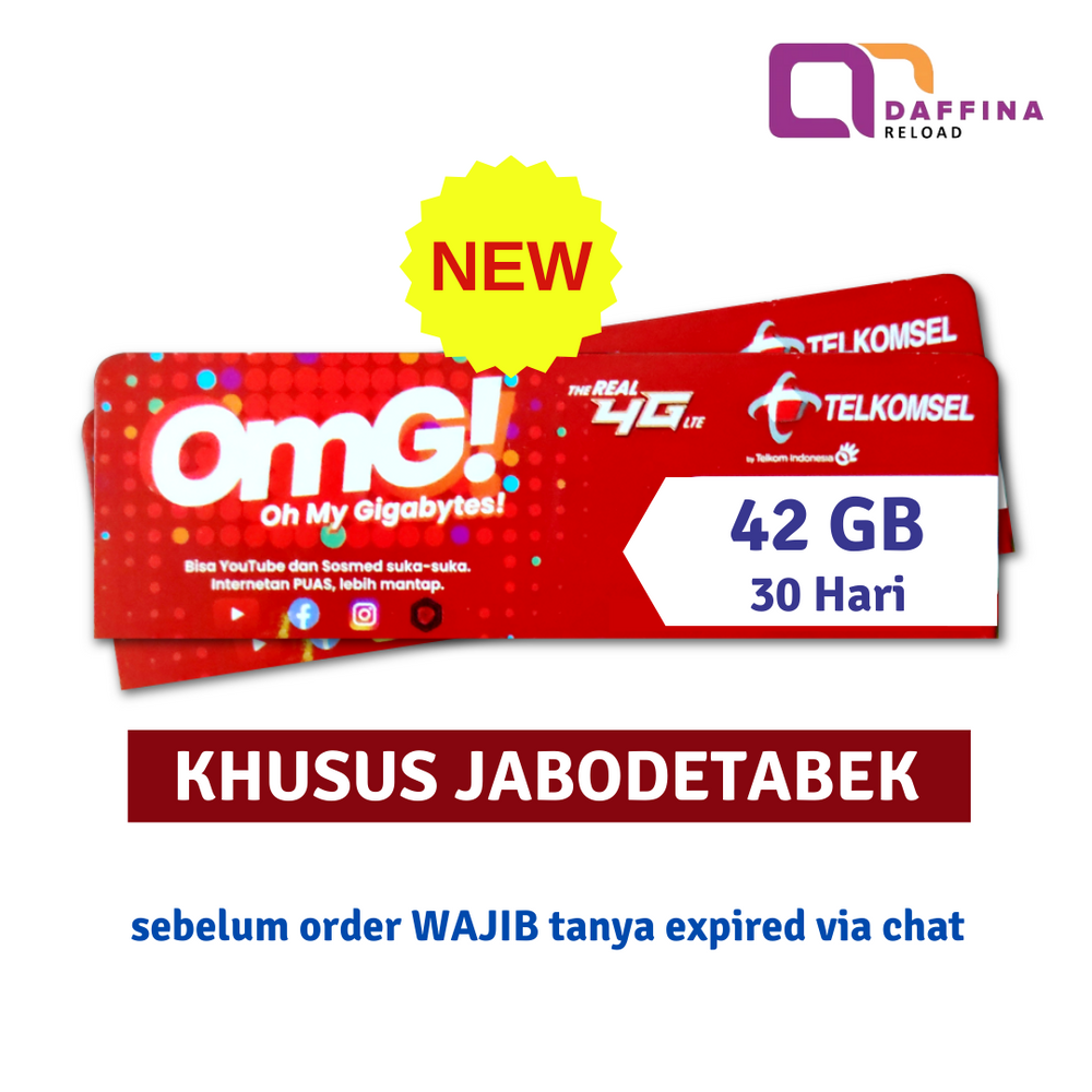Voucher Telkomsel 42 GB - Daffina Store