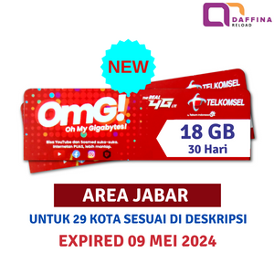 Voucher Telkomsel 18 GB (AREA JABAR) - Daffina Store