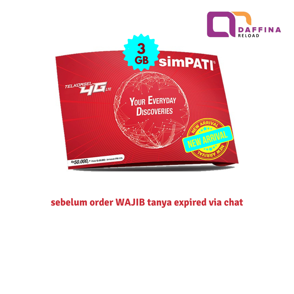 Kartu Perdana Telkomsel 3 GB