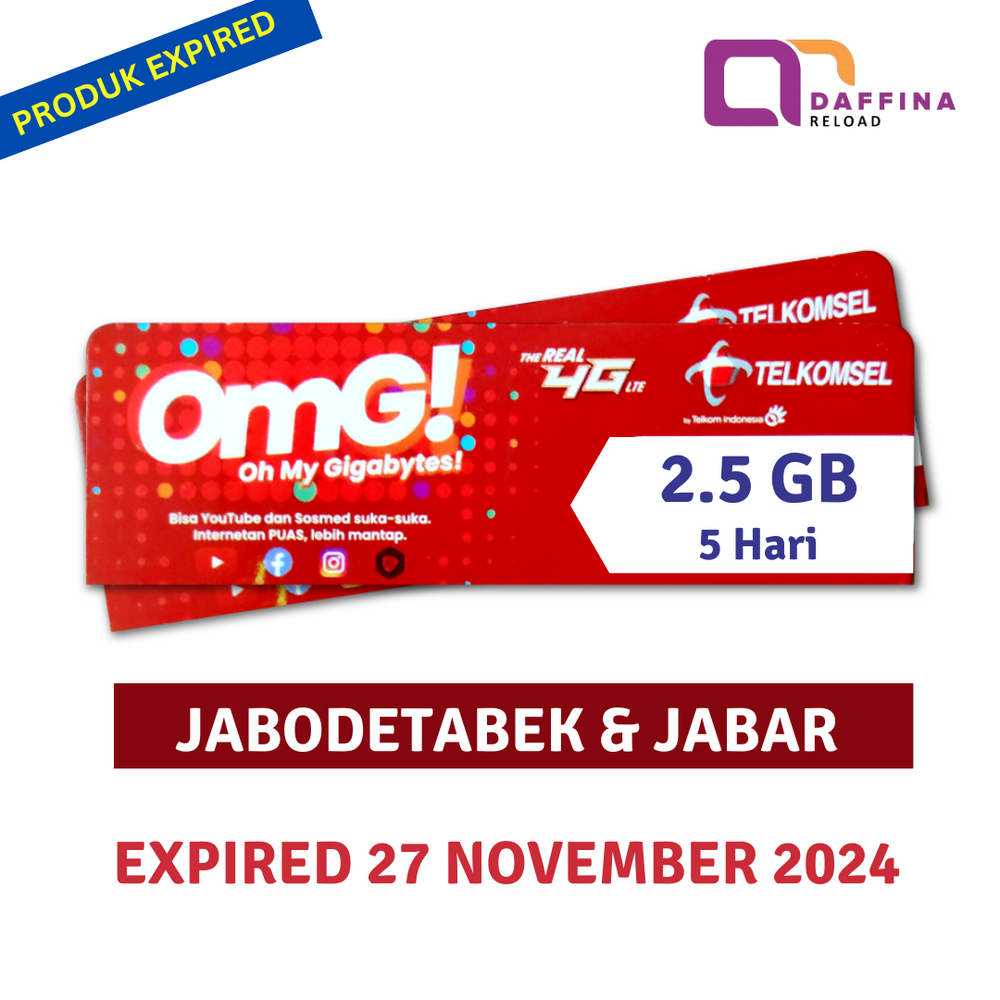 Voucher Telkomsel 2.5 GB 5 Hari