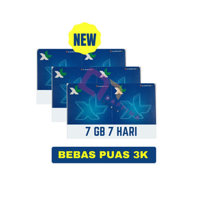 Voucher XL Bebas Puas 3K (7 GB) 7 Hari