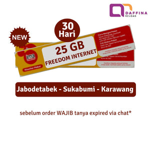 Voucher Indosat Freedom Internet 25 GB NEW (Jabodetabek)