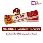 Voucher Indosat Freedom Internet 15 GB 7 Hari (Jabodetabek)