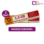 Voucher Indosat Freedom Internet 1.5 GB 1 Hari (Khusus SUBAGSEL)