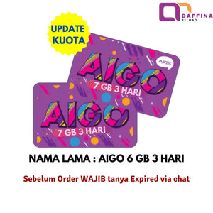 Voucher Axis Aigo 8 GB 3 Hari