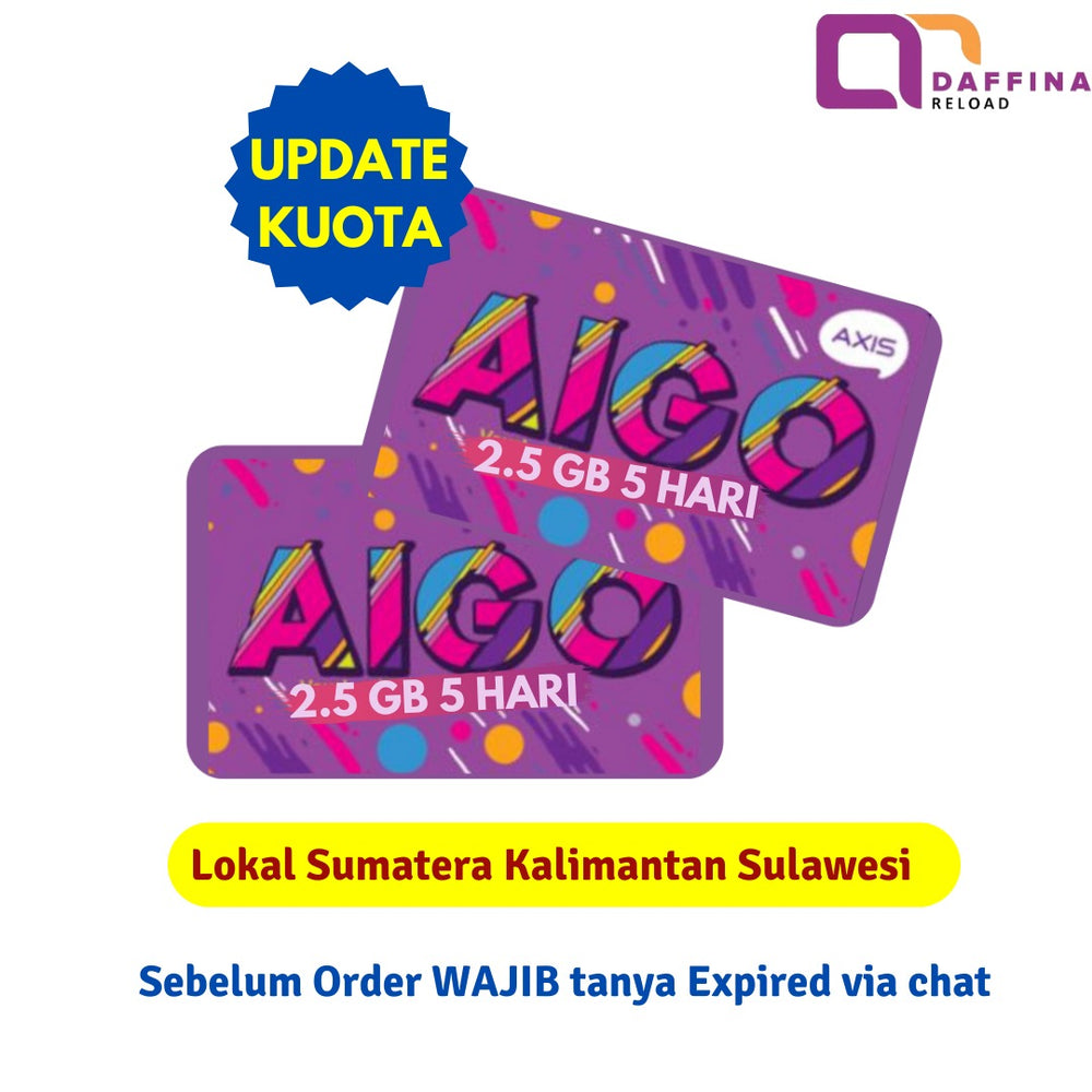 Voucher AXIS AIGO 2.5 GB 5 Hari SKS