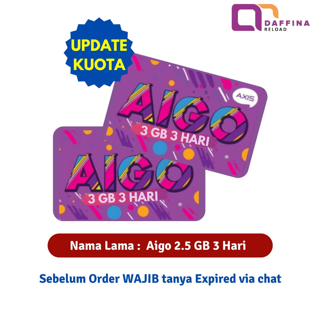 Voucher Axis Aigo 3 GB 3 Hari