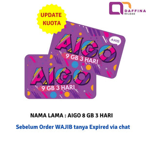 Voucher Axis Aigo 9 GB 3 Hari