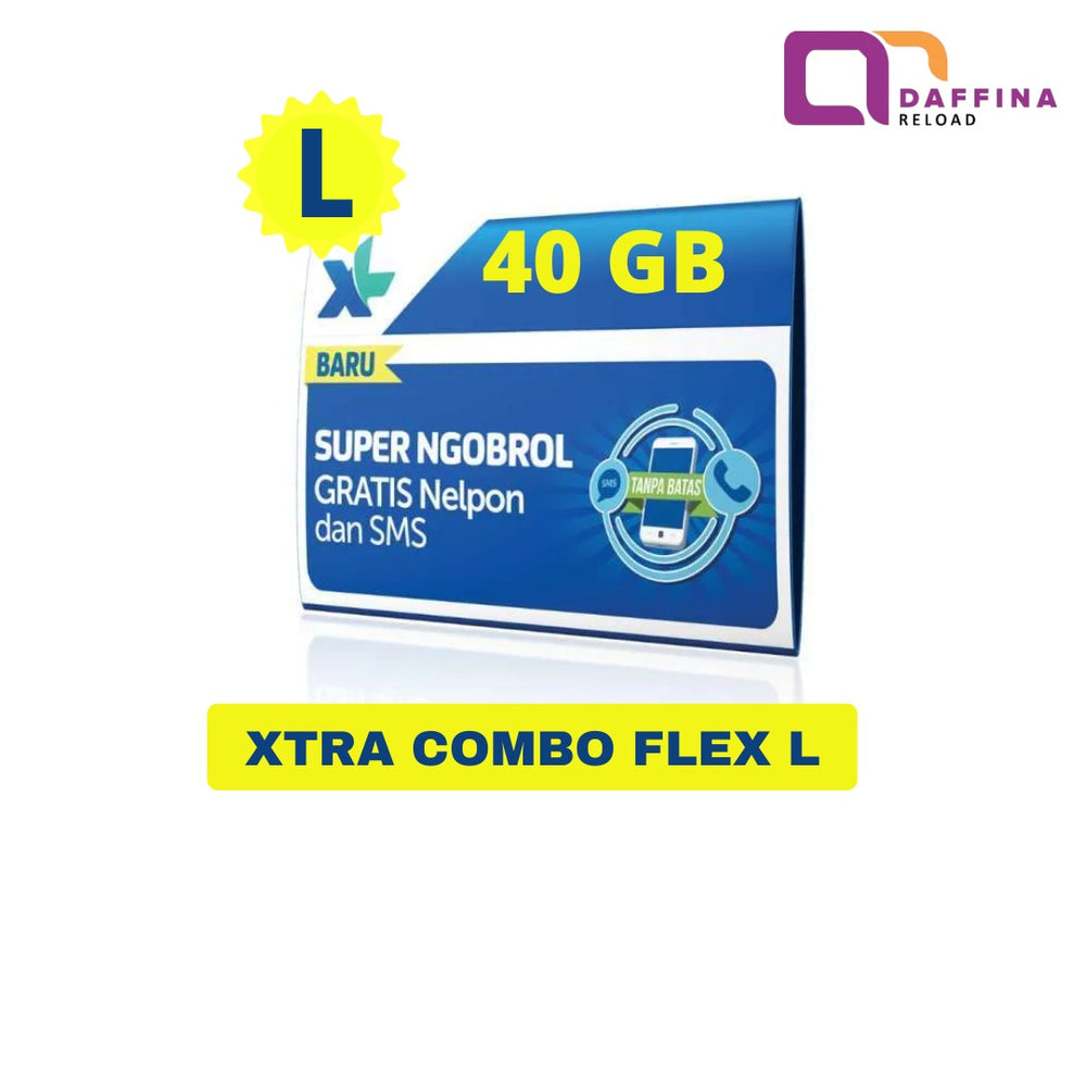 Kartu Perdana XL Combo Flex L (40 GB)