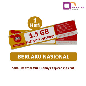 Voucher Indosat Freedom Internet 1.5 GB 1 Hari