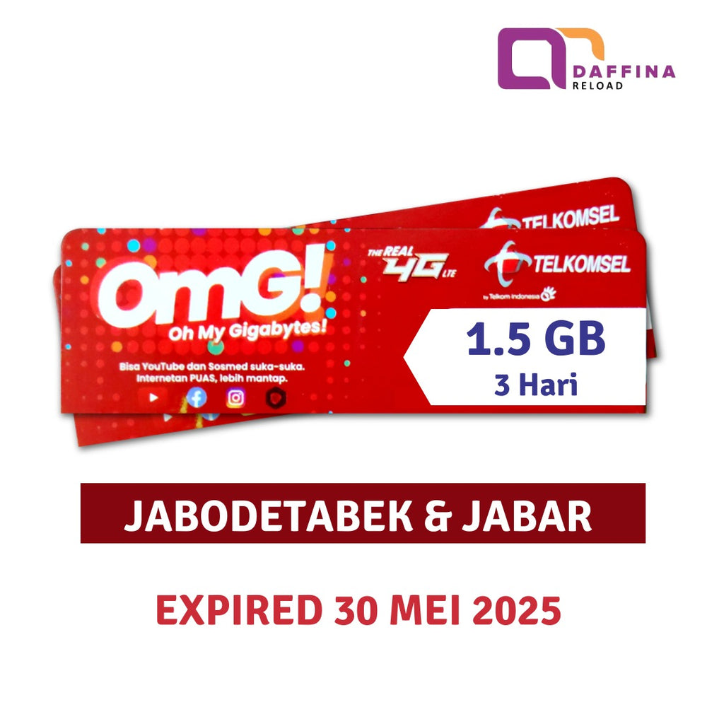 Voucher Telkomsel 1.5 GB 3 Hari Exp