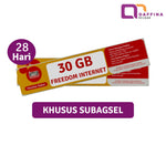 Voucher Indosat Freedom Internet 30 GB NEW (Khusus SUBAGSEL)