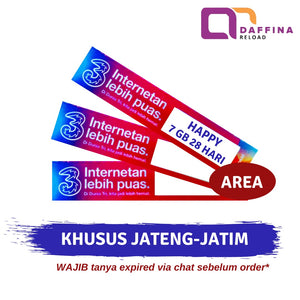 Voucher Tri Happy 7 GB 28 Hari JATENG-JATIM