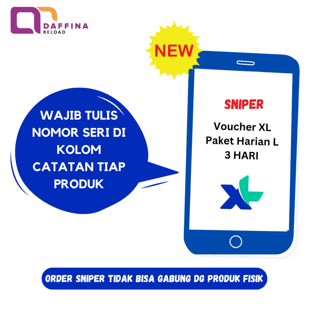 Voucher XL Paket Harian L 3 Hari (SNIPER)