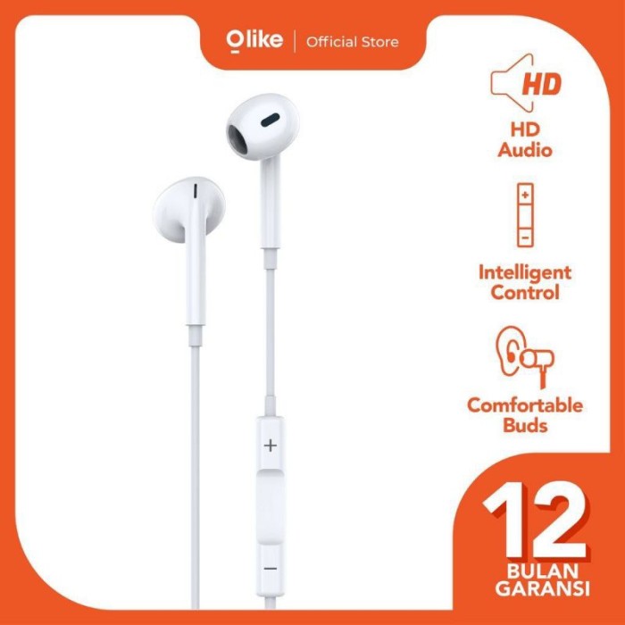 Olike E30 Earphone Sound Clear Comfortable 3.5mm HiFi Sound Quality 1pc - Daffina Store