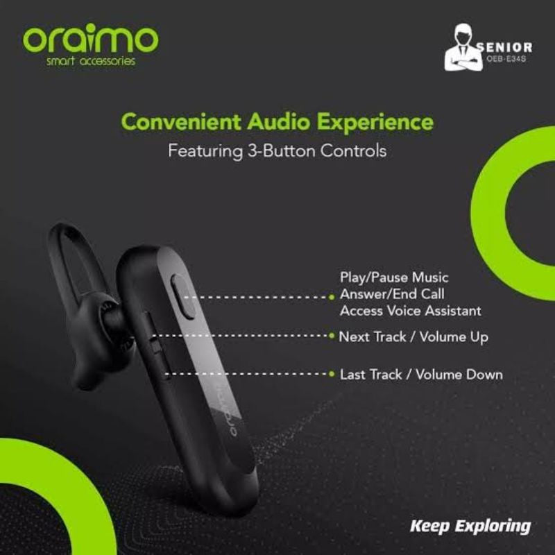 
            
                Muat gambar ke penampil Galeri, Oraimo OEB-E38S Senior 2 Handfree Bluetooth Clear Sound Wireless Talking - Daffina Store
            
        