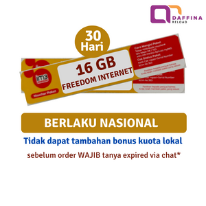 Voucher Indosat Freedom Internet 16 GB (Jabodetabek) - Daffina Store