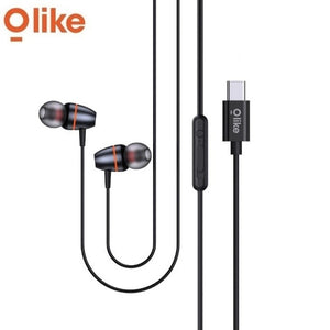Olike E202C Metal Wired Earphones Type C 1 Pc - Daffina Store
