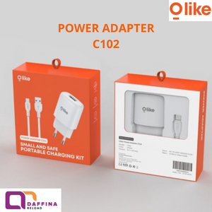 
            
                Muat gambar ke penampil Galeri, Olike C102 Power Adapter Output 5V/1.2A with Micro USB Cable - Daffina Store
            
        