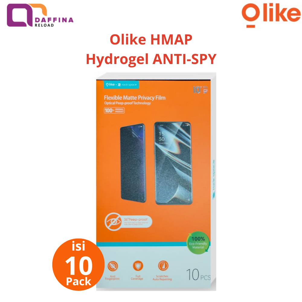 Olike HMAP Hydrogel Flexible Screen Protector Anti Gores Spy 1 Box Isi 10 Pcs