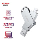 VIVAN VOM132 Flashdisk OTG 32GB Dual Interface Micro & USB-A