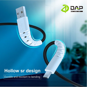 DAP D-S30M Data Cable Micro USB 2.4A Fast Charging 1pc - Daffina Store