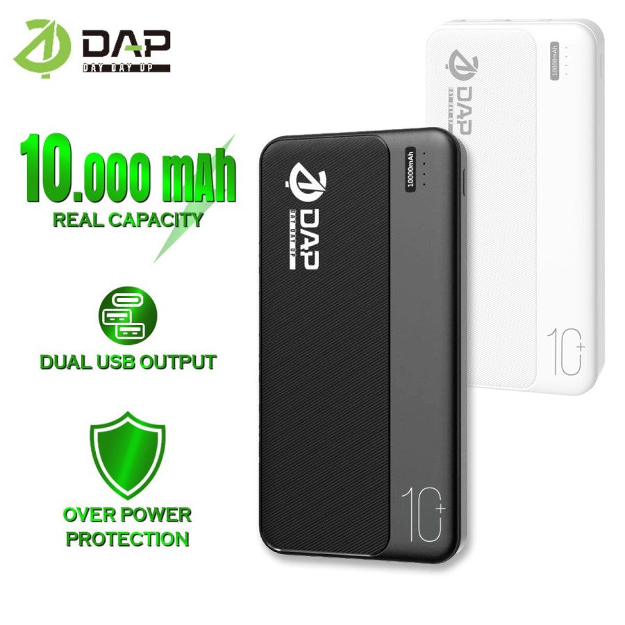 DAP D-P110 Power Bank 10.000Mah 2A Dual USB Ports Original - Daffina Store