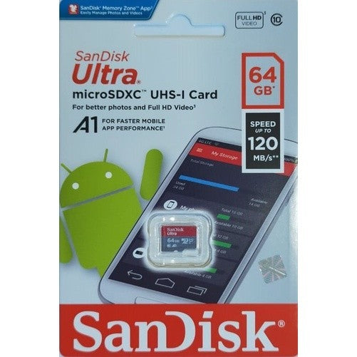Sandisk Micro SD 64GB CL10 120MBPS A1 Original - Daffina Store